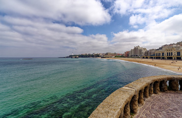 Biarritz seaside in the Basque coast
