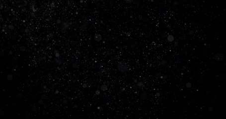 Fototapeta na wymiar Natural white winter snowfall on a black background