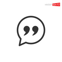 Quote Mark Icon Design Illustration