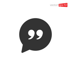 Fototapeta premium Quote Mark Icon Design Illustration