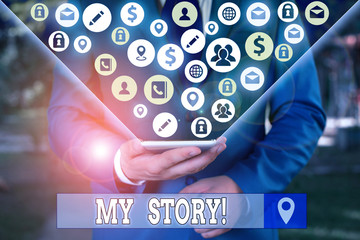 Handwriting text My Story. Conceptual photo your past life events actions or choices you made