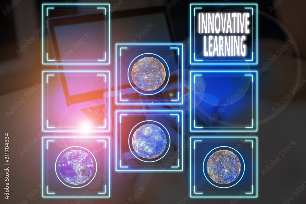 Poster conceptual hand writing showing innovative learning. concept meaning interdisciplinary teaching that