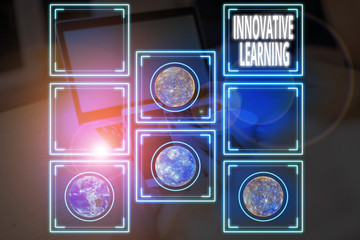 Conceptual hand writing showing Innovative Learning. Concept meaning Interdisciplinary teaching that stirs analytic thinking Elements of this image furnished by NASA