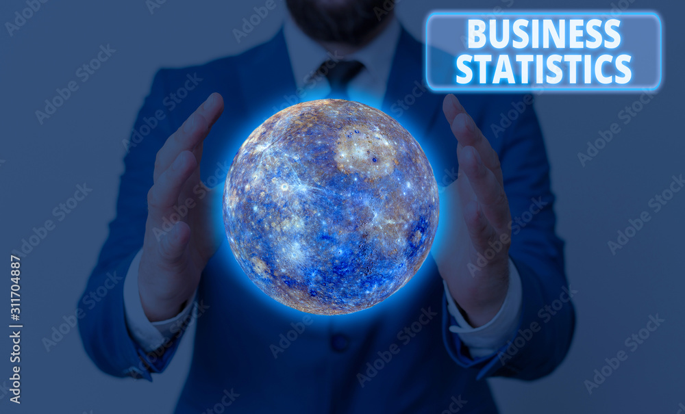 Poster conceptual hand writing showing business statistics. concept meaning science of intelligent decision