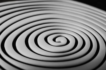 Fototapeta na wymiar Simple black and white spiral