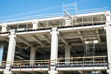 modern concrete bulding in construction