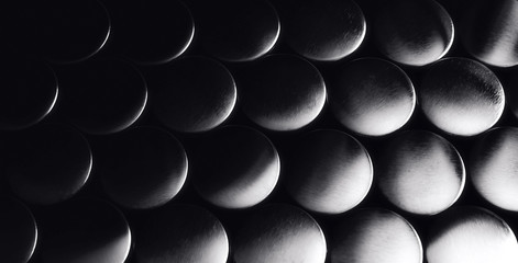 light reflection on shiny metal aluminium circle