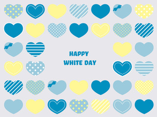 ホワイトデー　ハート柄