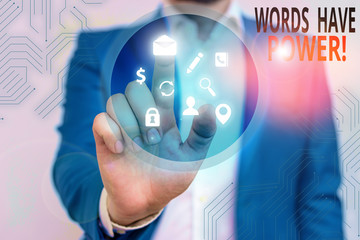 Handwriting text writing Words Have Power. Conceptual photo as they has ability to help heal hurt or harm someone