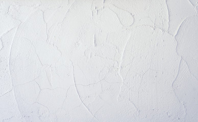 White color of rough surface mortar concrete wall with random texture cement plaster masory man's work