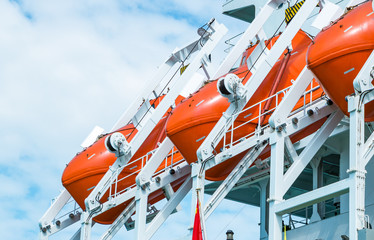 Ship lifeboats.