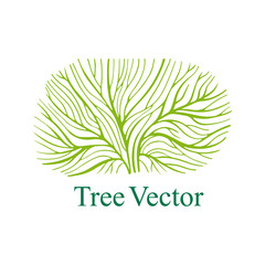 Elegant Vector Tree isolted on white background. Eco Concept. Nature Illustration. EPS 8