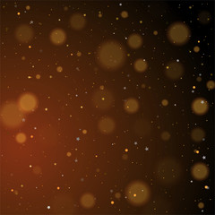 Gold bokeh, shiny glittering golden and silver stars