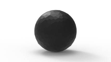 3d rendering of colored polyhedron models isolated in a studio background