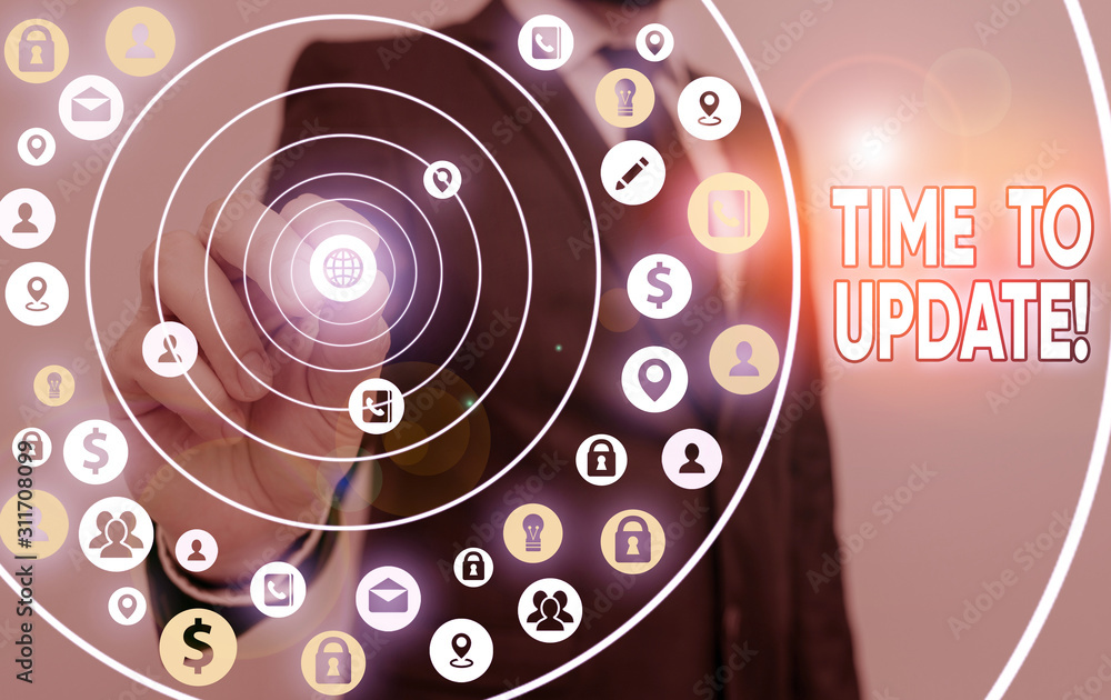 Canvas Prints handwriting text time to update. conceptual photo this is right moment to make something more modern