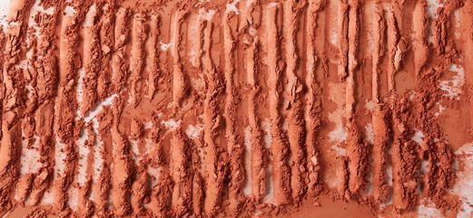 Face powder makeup, blusher background and texture