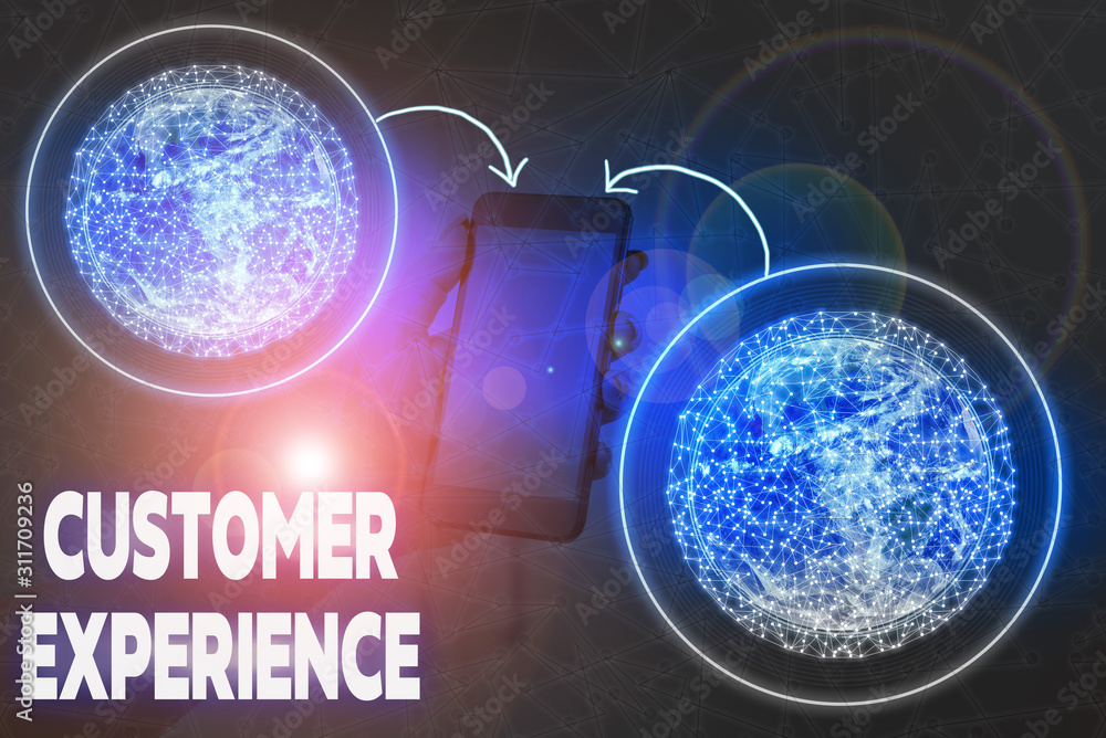 Poster conceptual hand writing showing customer experience. concept meaning product of an interaction betwe
