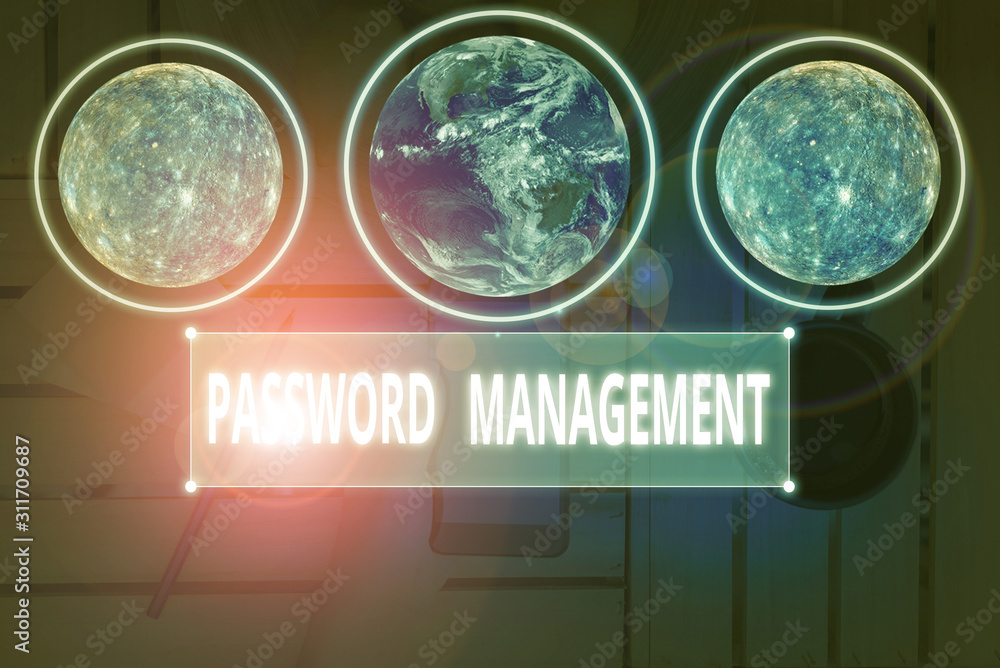Poster writing note showing password management. business concept for software used to help users better an