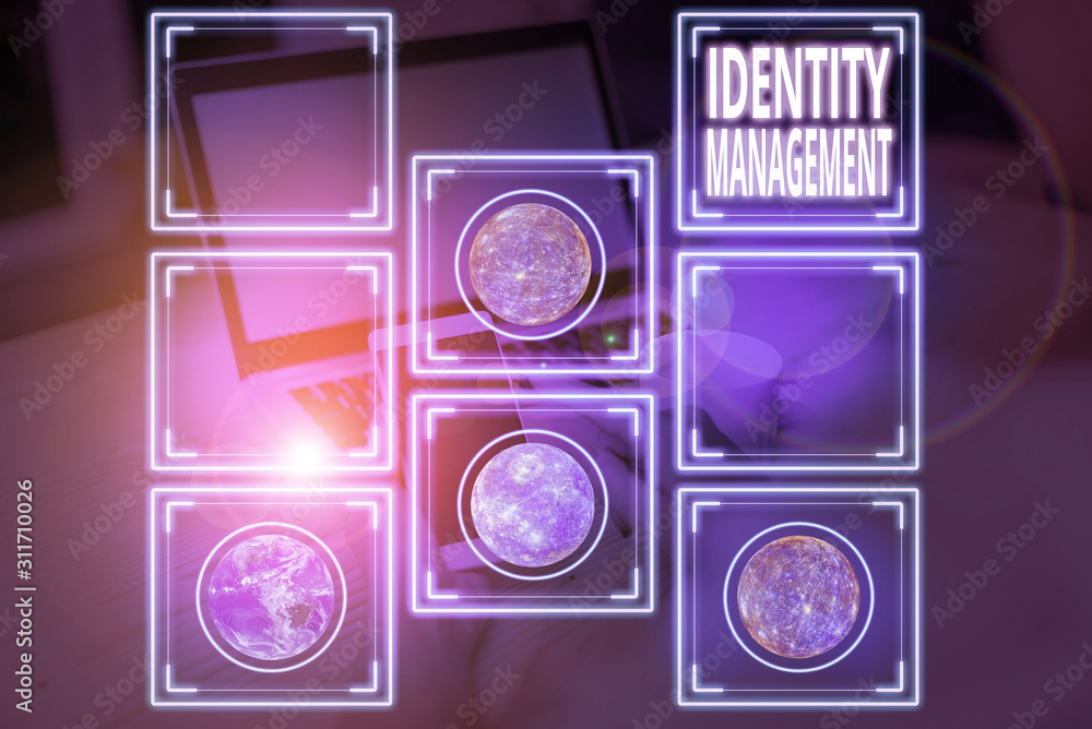 Poster conceptual hand writing showing identity management. concept meaning administration of individual id