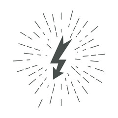Lightning icons. Thunder. Lightning strike. Vector.