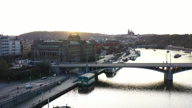 Prague during sunset