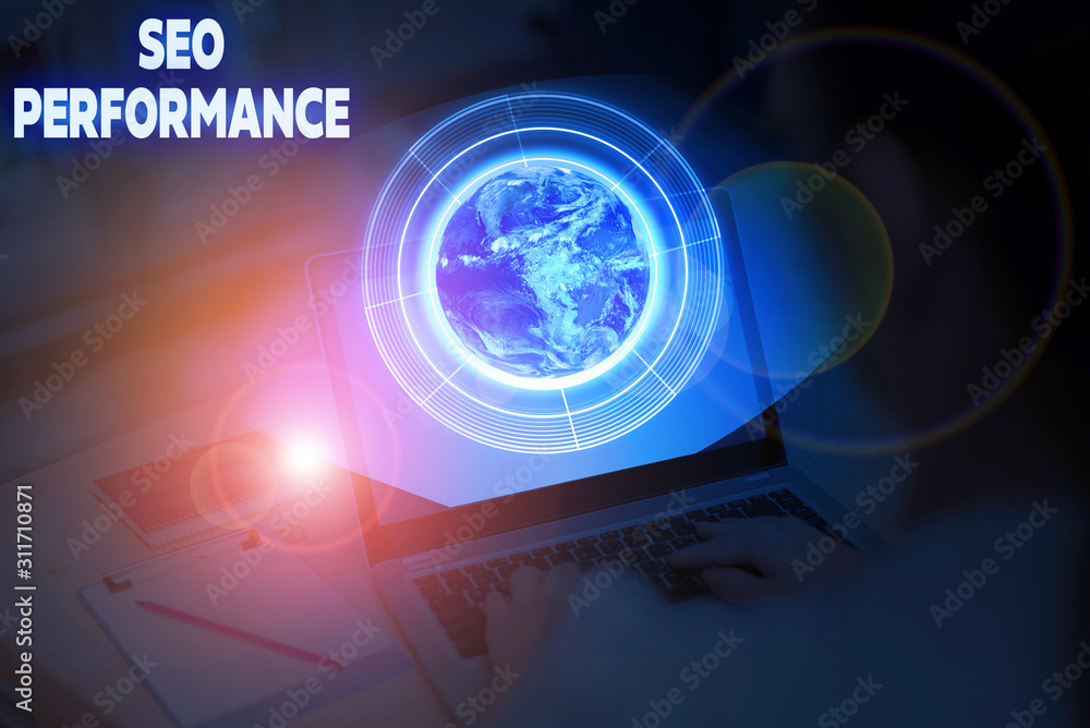Aufkleber conceptual hand writing showing seo perforanalysisce. concept meaning increase the quantity and qual