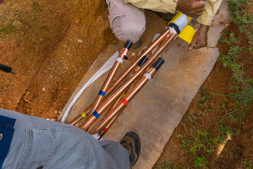 Underground cable preparation 