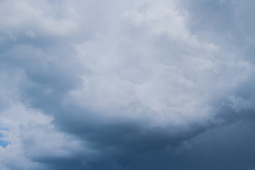 Rain storm clouds before the storm in the middle of summer