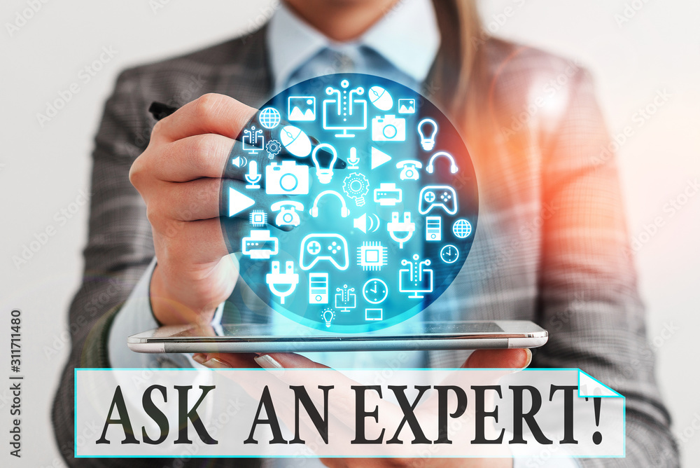 Aufkleber word writing text ask an expert. business photo showcasing confirmation that have read understand an