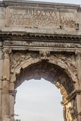 Obraz premium Italy / Rome 14. December 2019 Triumphal Arch of Titus