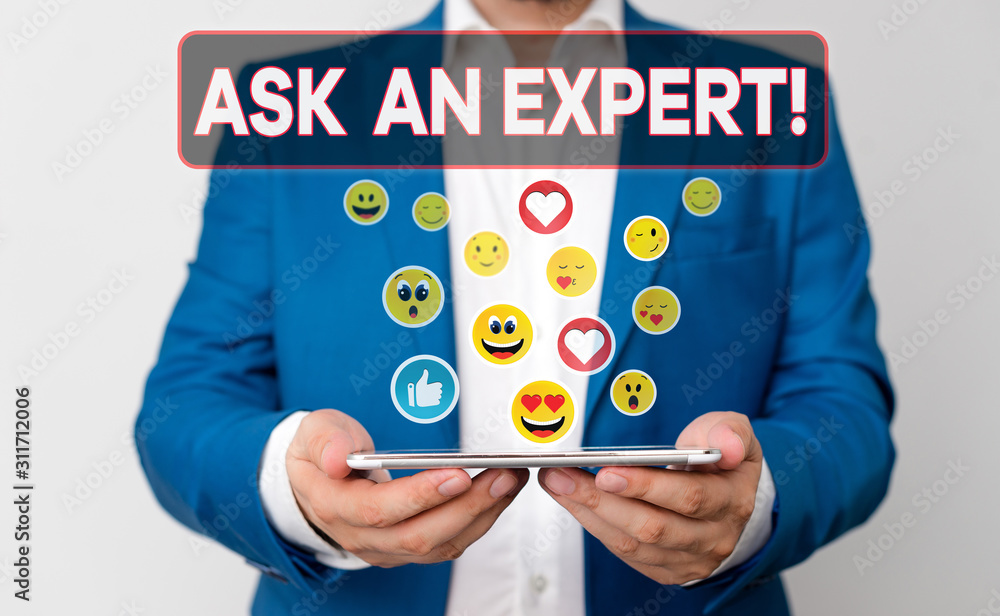 Poster text sign showing ask an expert. business photo showcasing confirmation that have read understand an