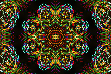 Bright abstract colorful luminous pattern