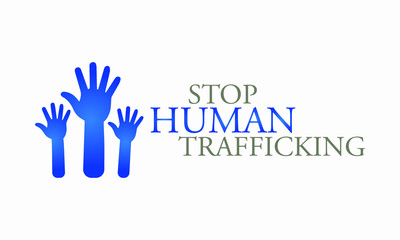 vector Illustration on the theme of National slavery and human trafficking prevention month of January.