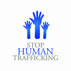 Fototapeta premium vector Illustration on the theme of National slavery and human trafficking prevention month of January.
