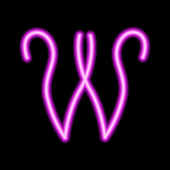 neon pink letter 