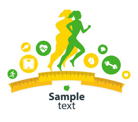 Woman with a obesity. Excess weight problem, fat, health care, unhealthy lifestyle concept design.