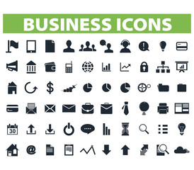 Business icons set. Icons for business, management, finance, strategy, marketing.