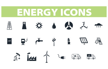 Ecology icons with White Background