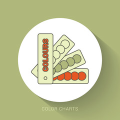 Color palette guide flat icon