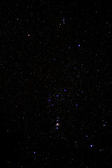 Long Exposure shot of orion constellation and orion nebula  © Shashank