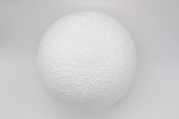  white foam ball on white background