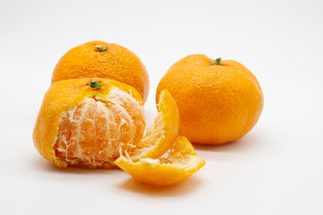 three orange mandarin 