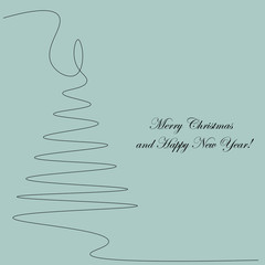 Christmas card blue design, vector illustration