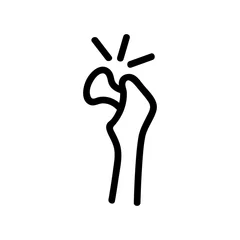 Fotobehang Disdiscem bone icon vector. A thin line sign. Isolated contour symbol illustration © vectorwin