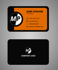 Business card design vector simple identity
