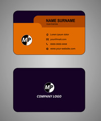 Business card design vector simple identity