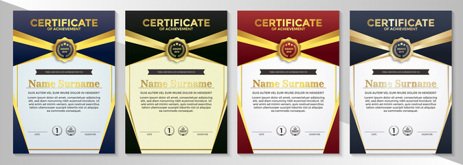 Membership certificate best award diploma set.