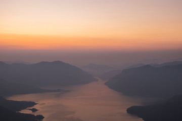 view point of Pha Dang Lung cliff, Lamphun province, Thailand