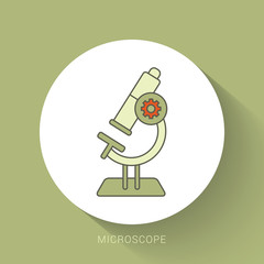 Microscope science tool icon vector illustration 