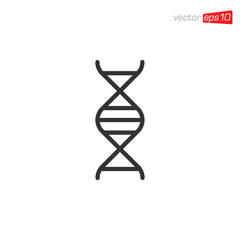 DNA Icon Logo Design Template